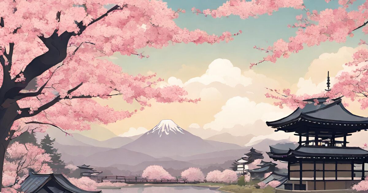 奈良県のイメージ画像と桜