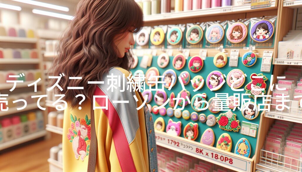 ディズニー刺繍缶バッジどこに売ってる？ローソンから量販店まで詳しく紹介
