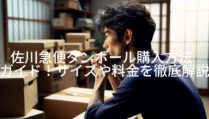 佐川急便ダンボール購入方法ガイド！サイズや料金を徹底解説