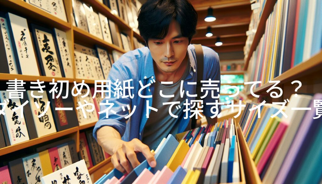 書き初め用紙どこに売ってる？ダイソーやネットで探すサイズ一覧