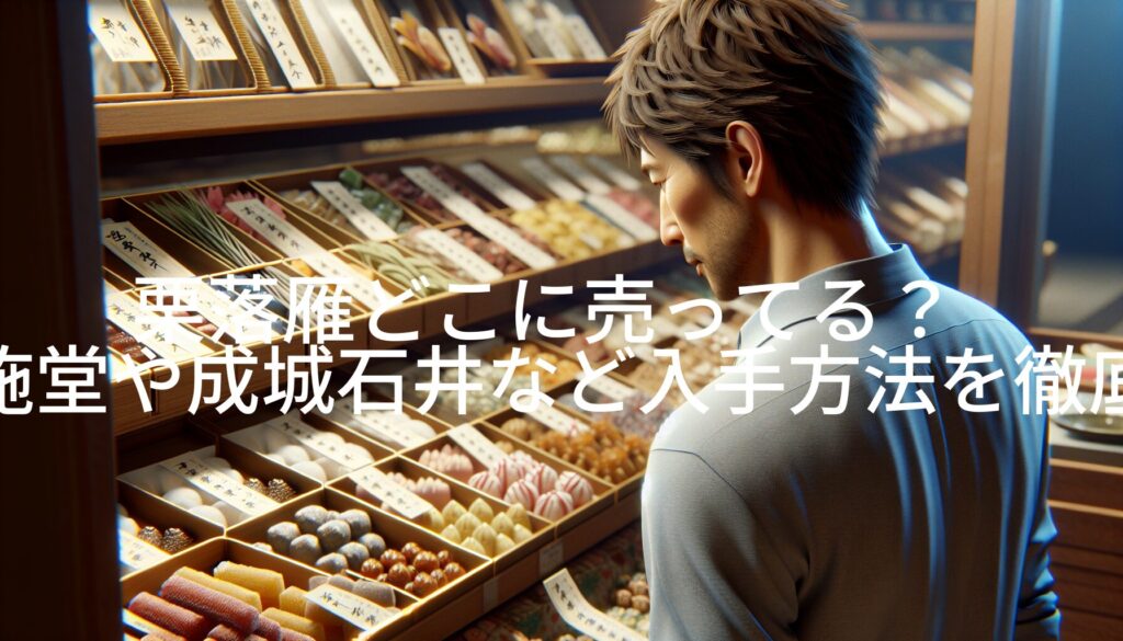 栗落雁どこに売ってる？小布施堂や成城石井など入手方法を徹底調査