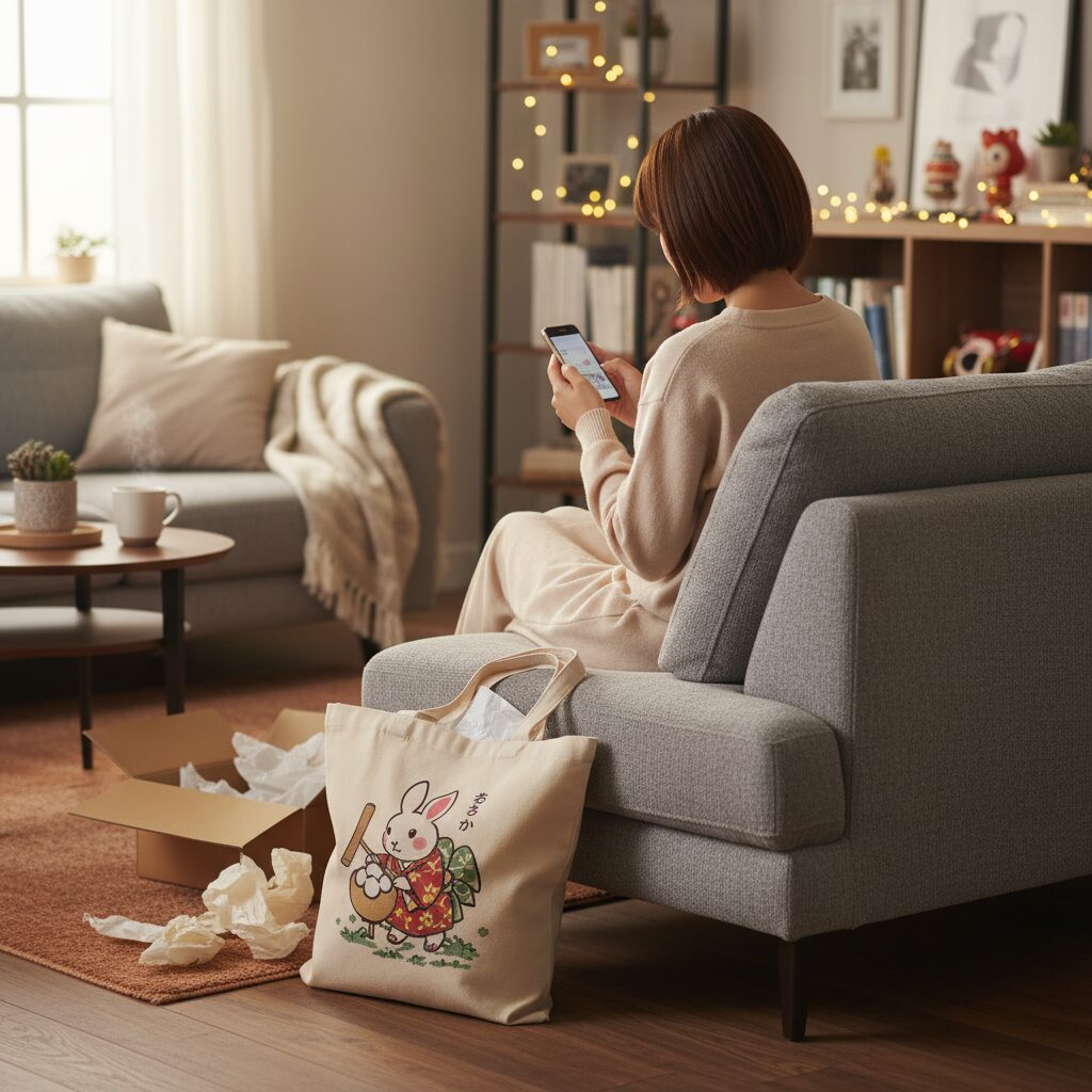 うさぎが餅をつくトートバッグ どこで買えるの挿絵3