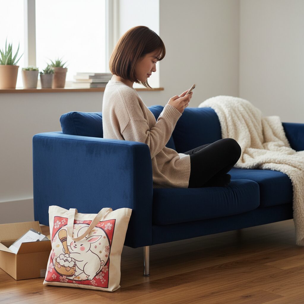 うさぎが餅をつくトートバッグ どこで買えるの挿絵4