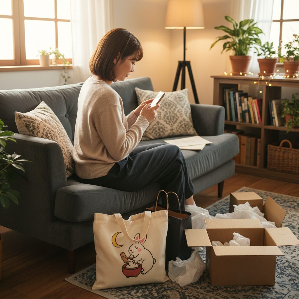 うさぎが餅をつくトートバッグ どこで買えるの挿絵5